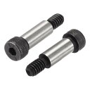 uxcell ショルダースクリューボルト 合金鋼 六角ソケットヘッド 15 mmショルダー長さ 8 mmショルダー径 1/4-20 UNCねじ 4個