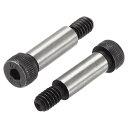 uxcell ショルダースクリューボルト 合金鋼 六角ソケットヘッド 19 mmショルダー長さ 8 mmショルダー径 1/4-20 UNCねじ 6個