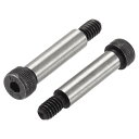 uxcell ショルダースクリューボルト 合金鋼 六角ソケットヘッド 32 mmショルダー長さ 8 mmショルダー径 1/4-20ねじ 4個