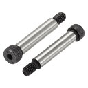 uxcell ショルダースクリューボルト 合金鋼 六角ソケットヘッド 38 mmショルダー長さ 8 mmショルダー径 1/4-20ねじ 4個