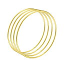 uxcell メタル製フープ リング 外径100mm DIY腕用 マクラメプロジェクト用 4個入