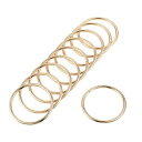 uxcell Oリング 金属 ストラップ バッグ ベルト DIYクラフト用 ゴールドトーン 内径40 mm 20個