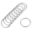 uxcell 非溶接Oリング 金属 ストラップ バッグ ベルト DIYクラフト用 シルバートーン 内径30 mm 30個