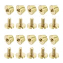 uxcell フラットスタッドリベット 財布ハンドバッグ足の爪ソリッド 真鍮レザークラフト DIY 12x8 mm 10個入り