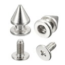 uxcell ねじ戻し スタッドリベットグリッチ 亜鉛合金 8x12 mm シルバートーン 20個