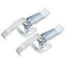 uxcell トグルラッチ 131mm 亜鉛メッキ スプリングスチールフック付き 2個