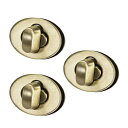 uxcell オーバル財布 ツイストロック クラッチクロージャー DIY製袋用 3セット ブラスブラス 23mm x 17mm