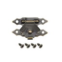 uxcell ウッドケースボックスハスプ 29x19mm アンティークラッチフック ブロンズ 29x19mm、20個