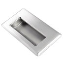 uxcell フラッシュプルハンドル 304ステンレス鋼素材 シルバートーン 121 x 70mm