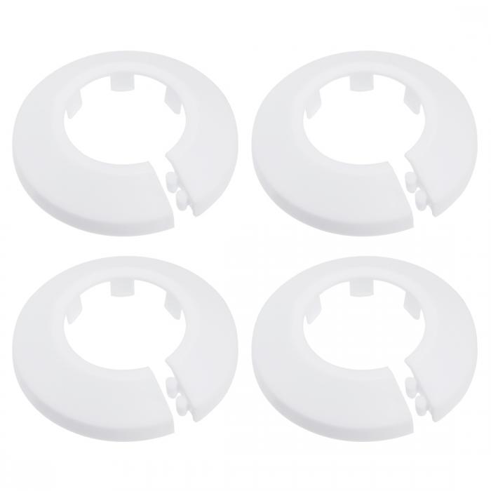 uxcell パイプカバー PPラジエーターエスカッシャン 水道管壁カバー 装飾 32 mm ホワイト 4個