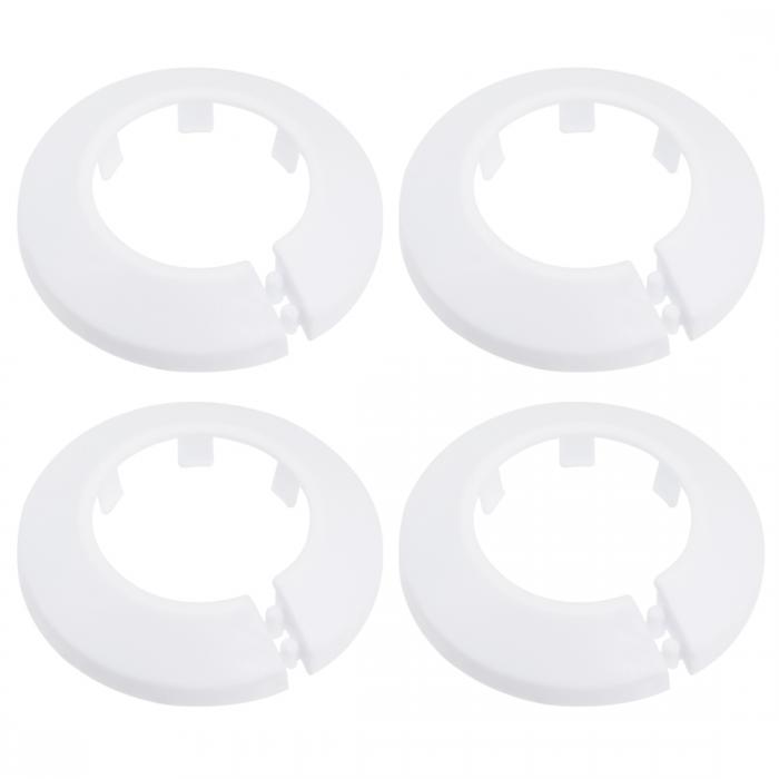 uxcell パイプカバー PPラジエーターエスカッシャン 水道管壁カバー 装飾 34-35 mm ホワイト 4個