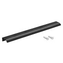 uxcell エッジプルハンドル アルミニウム合金 キャビネット引き出しプル 300 mm x 40 mm ブラック