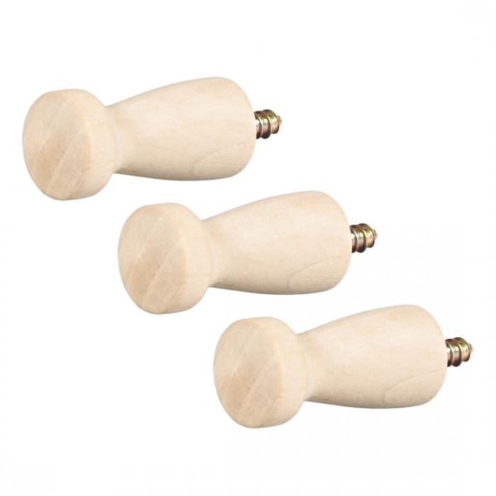 uxcell ウォールフック 22 mmx48 mm(DxL) ねじ式ソリッドウッドフック コートフック 装飾的なシェーカーペグ ウォールマウントフック 塗装な...