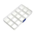 uxcell 部品収納ボックス ツールボックス PP素材 10グリッド 調節可能 クリアホワイト 170x100x22mm 2枚入り