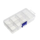 uxcell 部品収納ボックス ツールボックス PP素材 8グリッド 調節可能 クリアホワイト 137x67x30mm