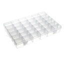 uxcell 部品収納ボックス ツールボックス PP素材 調整可能 36グリッド クリアホワイト 275x178x43.0mm