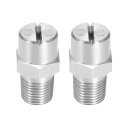 uxcell フラットファンスプレーチップ 1/8BSPTオス スレッド304ステンレス スチールノズル 2個 1 / 8BSPT(65度、2.4mmオリフィス)(4)