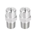 uxcell フラットファンスプレーチップ 1/8BSPTオス スレッド304ステンレス スチールノズル 2個 1 / 8BSPT(110度、1.8mmオリフィス)(4)