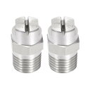 uxcell フラットファンスプレーチップ 1 / 4BSPTオス スレッド304ステンレス スチールノズル 2個 1 / 4BSPT(110度、2.8mmオリフィス)(4)