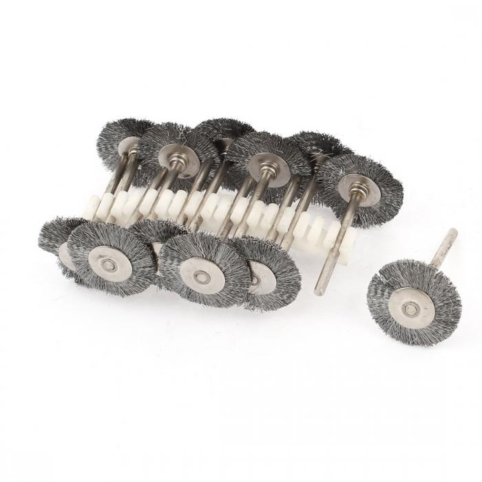 uxcell ロータリーツール用 軸付ユニロンフラップホイール ブラシ 12個入り(4)