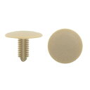 uxcell クリップ リベット スプラッシュガードリベット プッシュピン 20 x 24.5mm ベージュ ドアトリムファスナー 20個入り