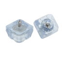 uxcell 家具パッド 滑り止めバンパーフロアプロテクター スクエアアンプキャブフット 24mm x 24mm x 14mm 4個入り