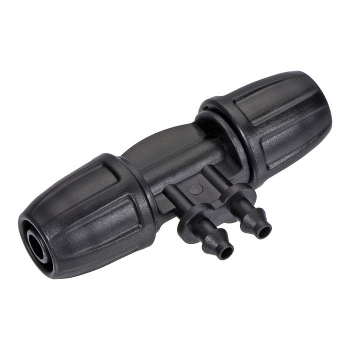 uxcell バーブロック用品 PP POM製 ブラック 点滴灌漑チューブカップリング 庭の温室農業の散水 スプリ..