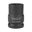 uxcell 浅い衝撃ソケット トルクソケット 19mmドライブ 6ポイント Cr-Mo鋼 21mm