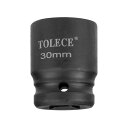 uxcell 浅い衝撃ソケット トルクソケット 19mmドライブ 6ポイント Cr-Mo鋼 30mm