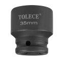 uxcell 浅い衝撃ソケット トルクソケット 19mmドライブ 6ポイント Cr-Mo鋼 35mm