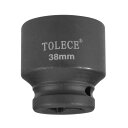 uxcell 浅い衝撃ソケット トルクソケット 19mmドライブ 6ポイント Cr-Mo鋼 38mm