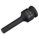 uxcell H3/8六角ビットソケット クロムモリブデン鋼製 非磁性インパクトスクエア 6点スタースリーブラチェットハンドル スクエアドライバー 78mm長さ