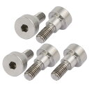 uxcell ショルダーボルト 六角穴付きボルト キャップねじ 肩径8mm 肩長さ6mm M6スレッド シルバートーン 5個入り