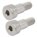 uxcell ショルダーボルト ショルダー直径12mm ショルダー長さ16mm M10スレッド シルバートーン 2個入り