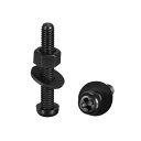 uxcell ナイロンねじナットワッシャー 品揃えキット ラウンドヘッド小ネジ ボルトナット 平ワッシャー ブラック M4x25 mm 50セット