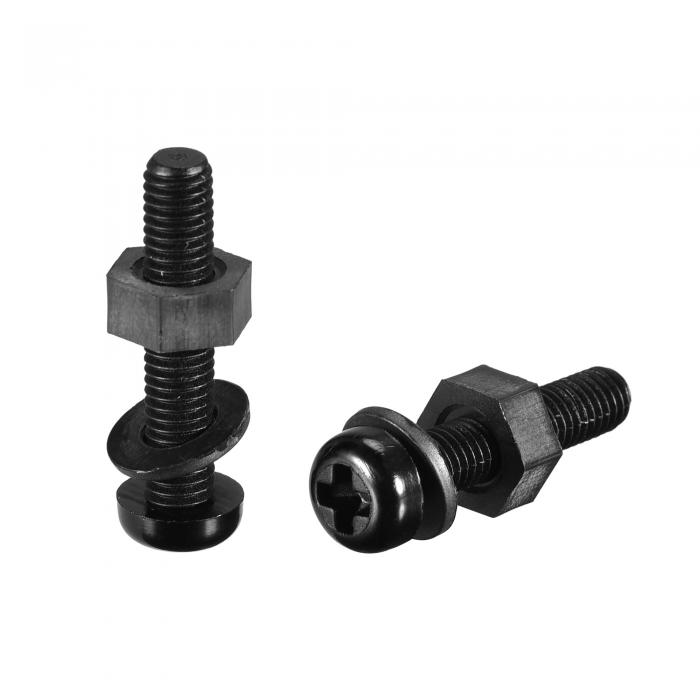 uxcell ナイロンスクリュー ナットワッシャー アソートキット 丸頭小ネジ 小ねじ ボルト 平座金 ナイロ..