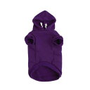 uxcell 犬用スウェットシャツ ペットドッグ服 フーディー コットン ウォームコート 保温 冬/春/秋 パープル XXL