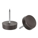 uxcell 家具足用ネイル 家具 足 釘 椅子 テーブル 足用 保護装置 パッド 直径14mm プラスチック ブラウン 20個入り