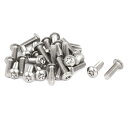 uxcell ボタンヘッドトルクスネジ 304ステンレススチール シルバートーン タンパープルーフスクリュー M5x16mm 30個入り