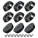 uxcell 丸いゴム製バンパーフィート ステンレス鋼のネジとワッシャー 家具 電子機器 滑り止め用 18 mm Wx5 mm H 9個