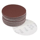 uxcell サンディングディスク 紙やすり サンドペーパー 外径125mm 150グリット 50枚入