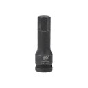 uxcell インパクト六角ビットソケット Cr-Mo鋼 メトリック 75 mm長さ 12.5 mmドライブ x H16(16 mm)