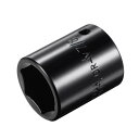 uxcell 浅いインパクトソケット CR-Vスチール 浅いSAEサイズ 12.7 mmスクエアドライブ 22.2 mm6ポイントインパクトソケット 長さ38 ...