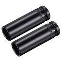 uxcell ポイントインパクトソケット 13 mmドライブx19 mmディープインパクトソケット 熱処理済み CR-V鋼 長さ80 mm 6ポイントメトリック...