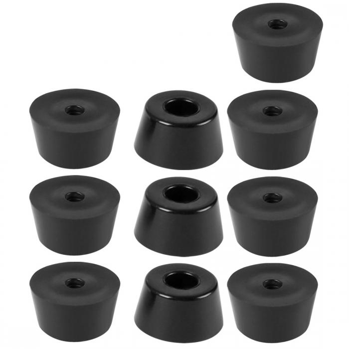 uxcell テーブル足のバンパー バンパーパッド 家具足ホルダー ラバー D24x20xH13.0mm 10個入り