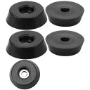 uxcell ゴム製足バンパー ゴム 足 バンパー バッファ キャビネット レッグ パッド 金属ワッシャー付き D18x15xH5mm 5個入り