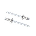 uxcell ブラインドリベット 304ステンレススチール プルリベットコアデコレーションリベット 直径4mm グリップ長さ8mm シルバートーン 100個入り