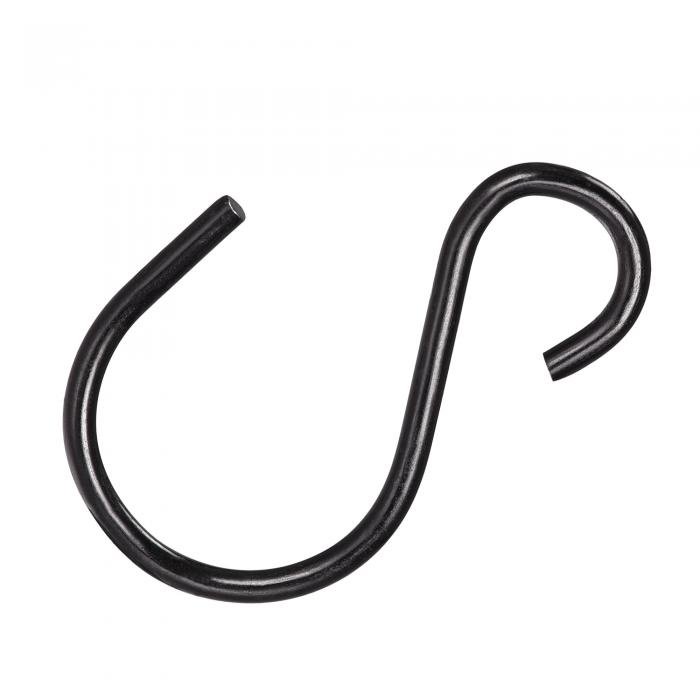 uxcell Sハンガーフック 38 mm x 22 mm 屋内屋外での使用 吊り下げ式植物ライトおよびランタン用 (ブラック, 30個)