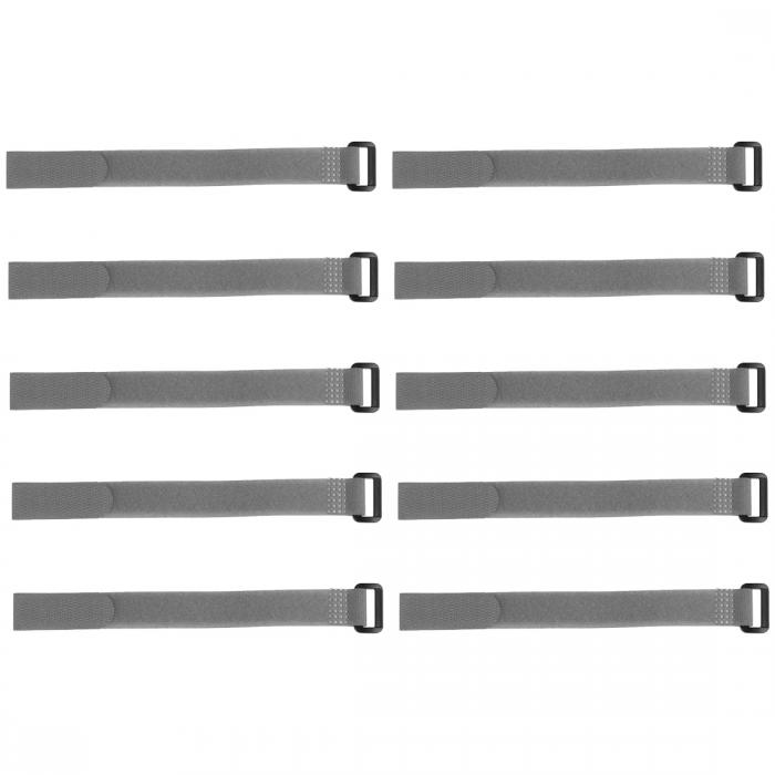 uxcell フックとループのストラップ 20mm x 250mm ストラップ固定 再利用可能な固定ケーブルタイ （グ..