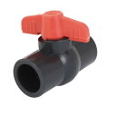uxcell ボールバルブ PVCボールバルブ ブラック スリップXスリップ 32mm x 32mm